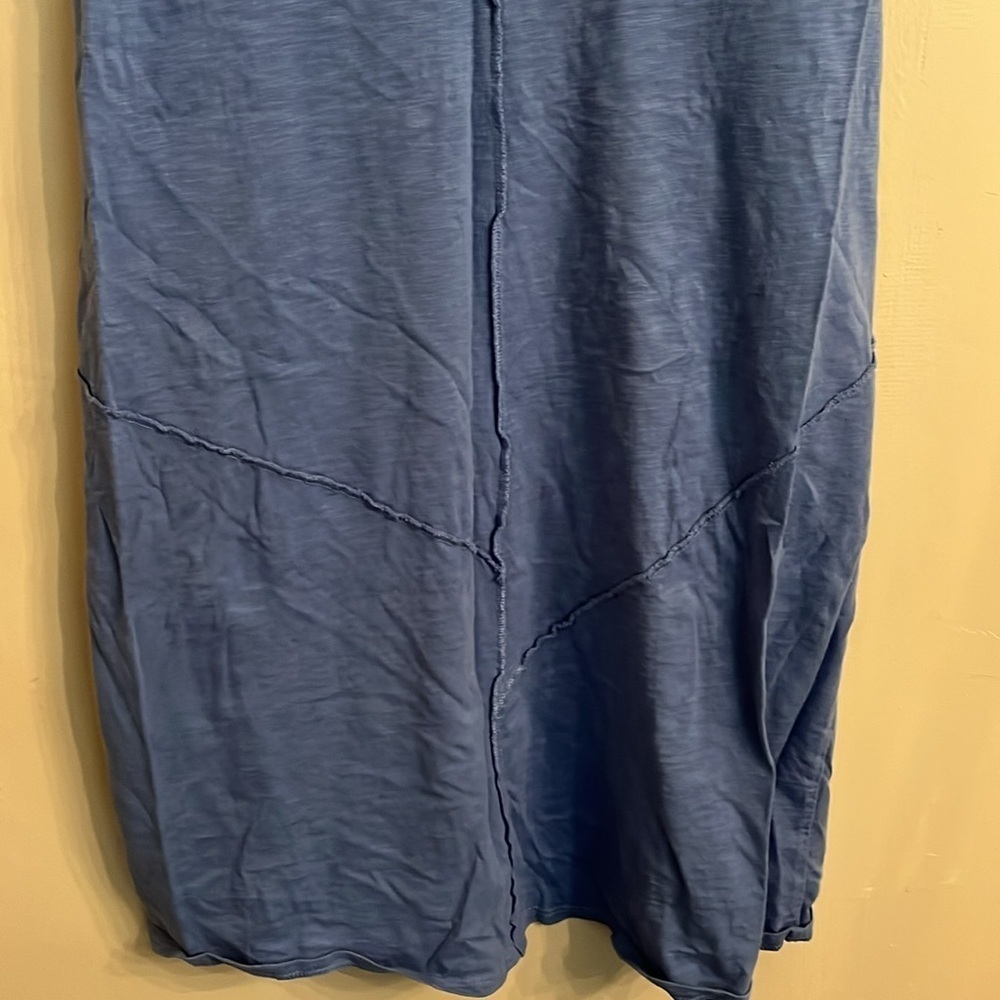 J Jill Exposed Seams Blue 100% Cotton Sleeveless Dress SizeS - Picture 15 of 15